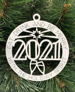 2021-New Year Ornament - Single or double-layered