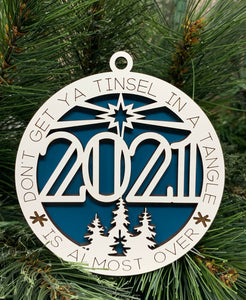 2021-New Year Ornament - Single or double-layered