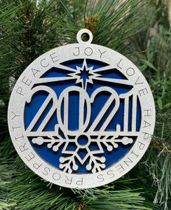 2021-New Year Ornament - Single or double-layered