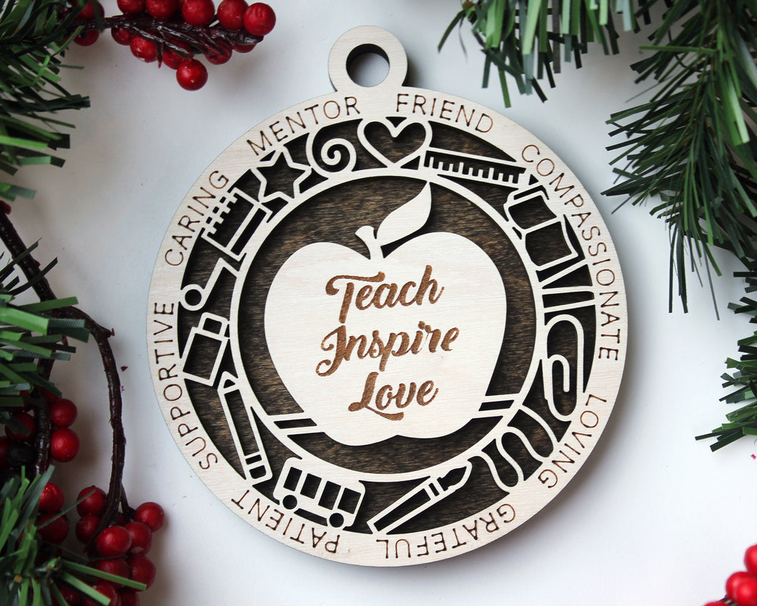 Teacher 2-layer ornament