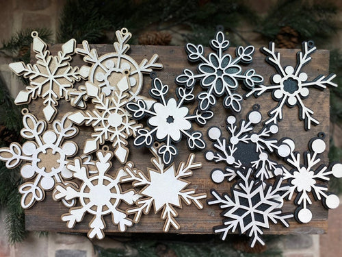 Rustic Snowflake Ornaments